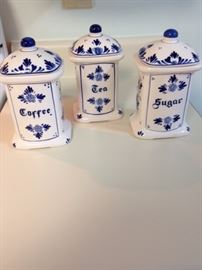 Blue Delft Cannisters