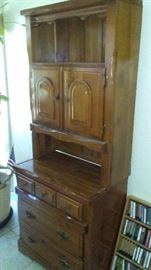 Vintage solid wood Hutchins cabinet