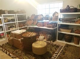 baskets, wicker, decor