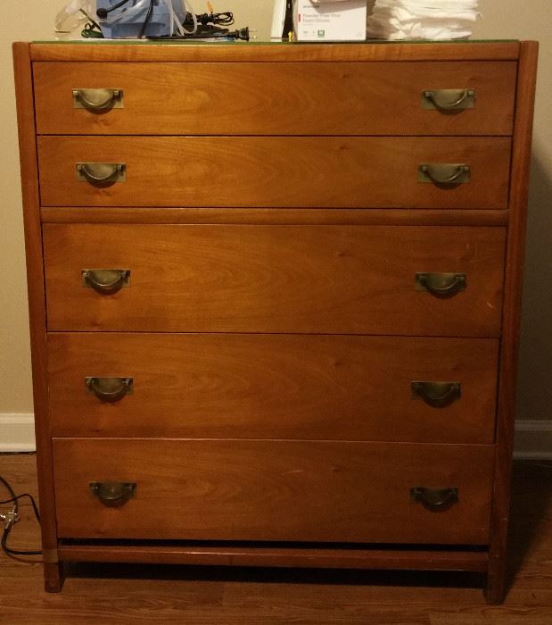 Midcentury 5 drawer chest w/dividers