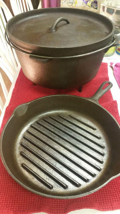 more cast iron pots and pans