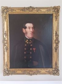 Oil Painting-Portrait of an Officer-Oil on Canvas ca.1875	29x35x2