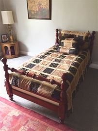Solid wood twin size bed 