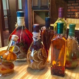 Decorative filled bottles 