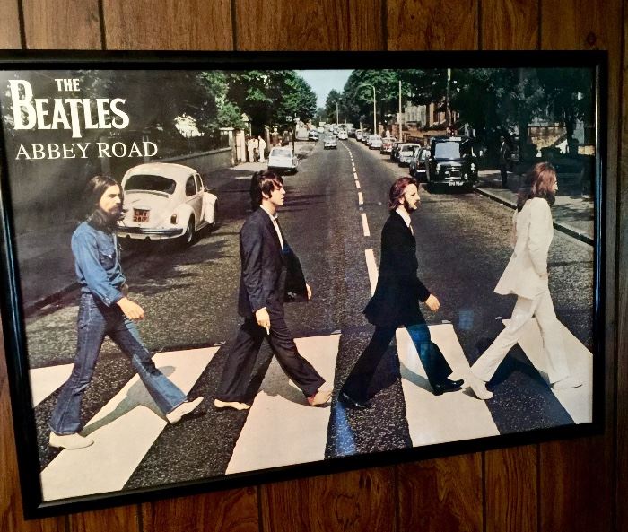 Beatles poster framed