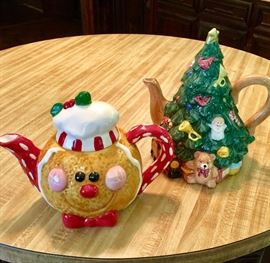 Christmas teapots