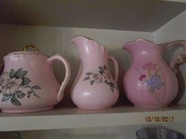 MISC PITCHERS AND SUGAR BOWL