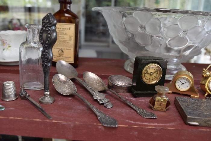 Silver spoons and wax seal
