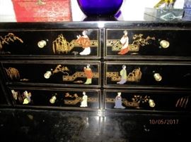 Black Laquer ladies writing desk