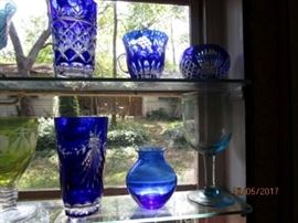 Czech/Bohemian Cobalt blue to Clear pieces