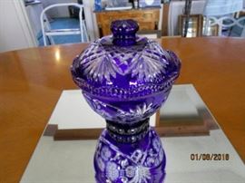 BOHEMIAN BLUE TO CLEAR CUT CRYSTAL