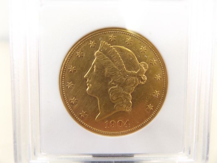 UNCIRCULATED 1904-S Gold $20 Double Eagle
