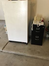 FREEZER NOT FOR SALE, FILE CABINET, PHONES