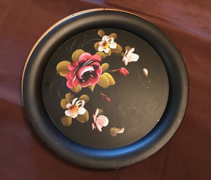Tole painted tray