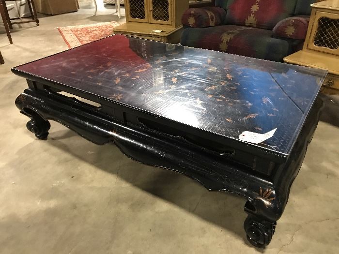 Hand painted Chinoiserie coffee table
