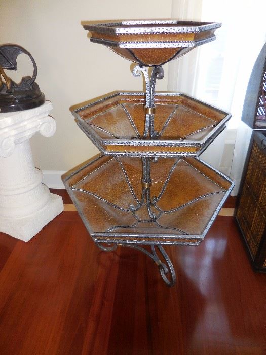 Walter E Smith 3 Tier Entertaining/Serving Stand