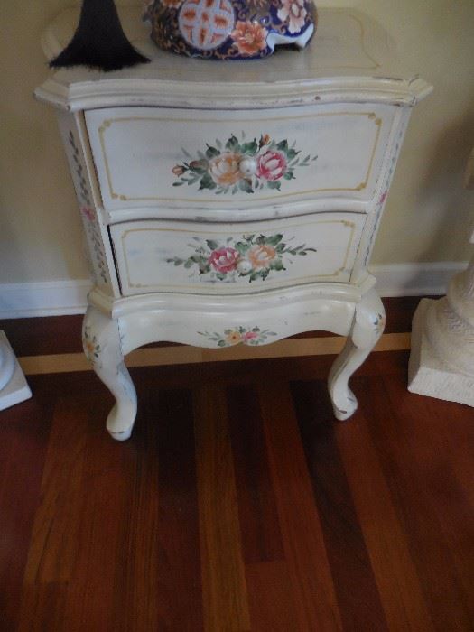 Hand Painted 2 Drawer Occasional Table