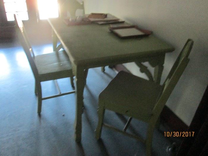 Painted kitchen table