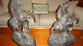 Spelt Cast Horse figurines 