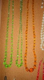 Glass bead necklaces 
