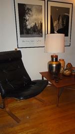 Siesta Sling Chair, Ansel Adams posters, Dux Coffee table 