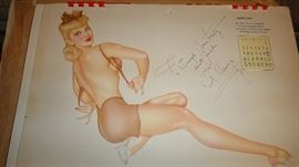 Signed  A. Vargas Pinup Calendar, 3 Separate calendars, only 1 signed.  1946 & 1947
