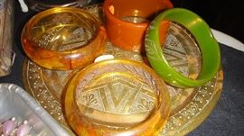 Vintage Bakelite? bracelets 