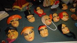 composite wall hangings, masks