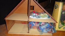 Vintage Doll House, doll house furniture 