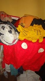 Vintage Children's Costumes, dress up clothes , Mickey Mouse Costume 