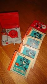 1950's Carnival Record Player & 33 Records