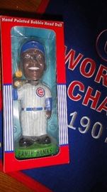 Ernie Banks Bobble Head w/ Bat over shoulder, new in box 