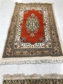 Hand knotted wool rug
