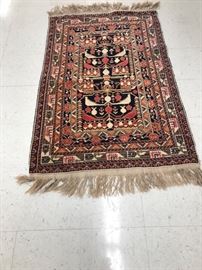Hand knotted wool rug