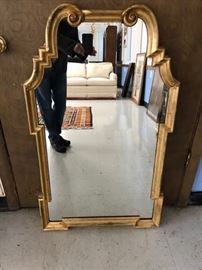 Heavy gold gilt mirror