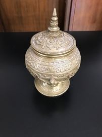 Brass covered dish