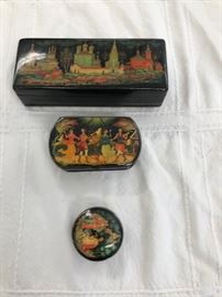 Russian lacquered boxes