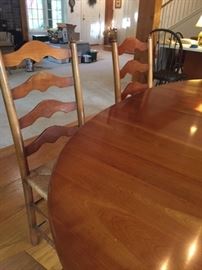 Stickley cherry dining room table and 6 chairs