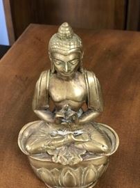 Heavy brass Buddha 
