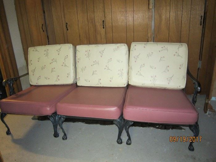 molar indoor/ outdoor furniture 3 pc couch- also have two endables/ one matching side chair and one smaller side chair