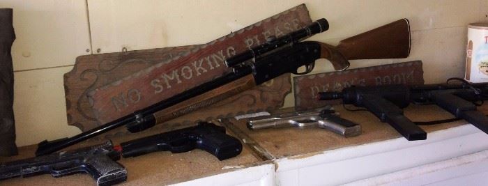 BB Gun Pellet Gun Video Game Gun Carved Wood Signs