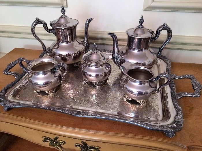 Olde English silverplate tea & coffee service by Poole