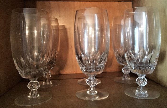Mid century crystal goblets.