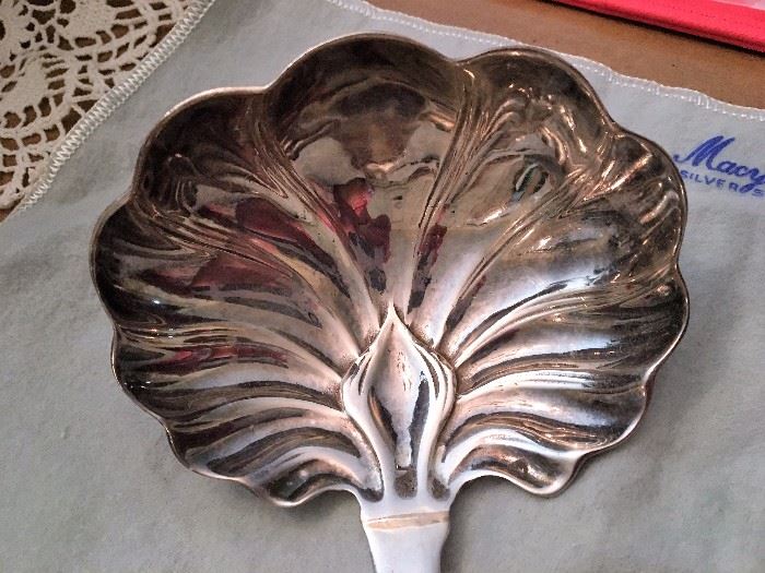 Sterling punch ladle - lily pattern