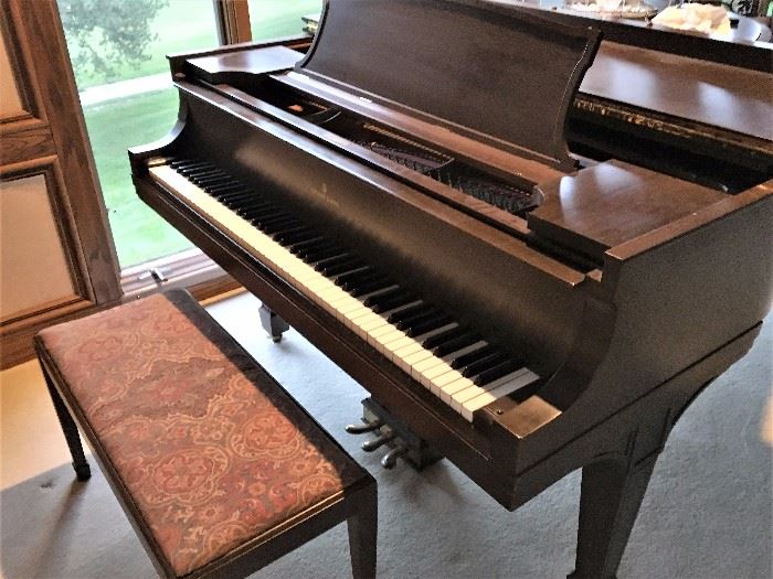 Steinway model O living room grand piano - 1920's