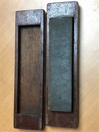 Antique knife sharpener in wood box