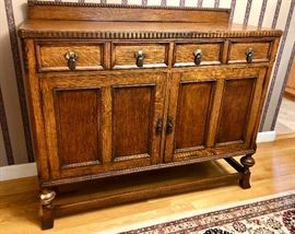 Antique Tiger Oak Buffet