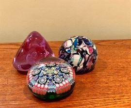 Art Glass paperweights