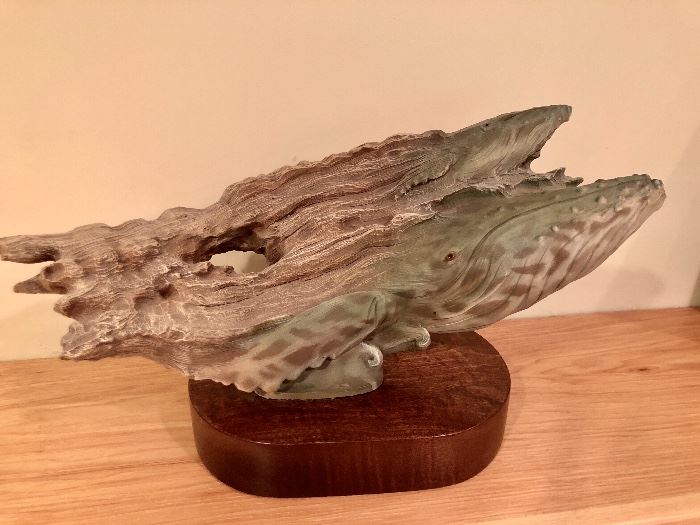 Rick Cain “Dual Motion” Limited Edition Resin Sculpture 1122/2000 Humpback Whale