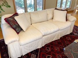 Plush white sofa by Robert Allen